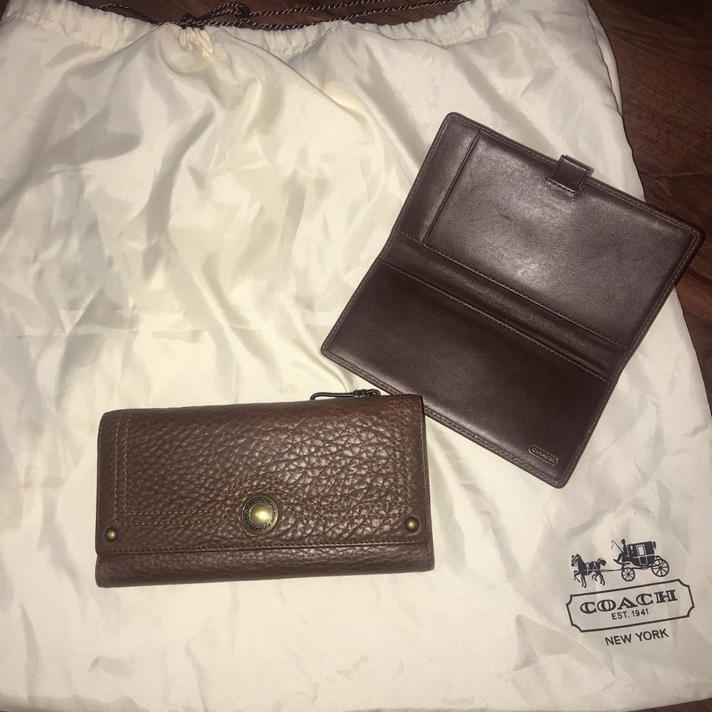 Coach Wallet + Check Holder